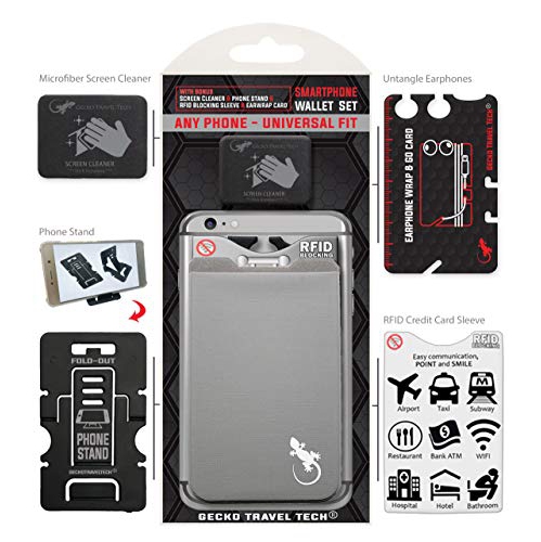 Gecko Travel Tech Wallet Case - White;Gray