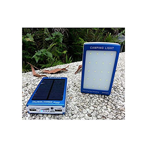 Talabox 15000mah Portable Blue Solar Charger Outdoor Travelling Talabox 15000mah Portable Blue Solar Charger Outdoor Travelling Camping Lamp Power Bank Battery Back Cell Phone Batteries Best