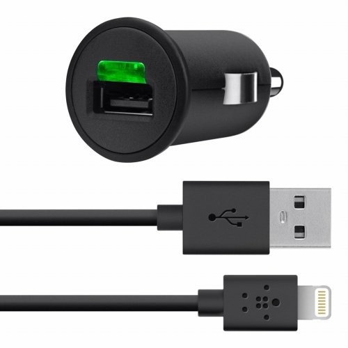 Belkin F8j090bt04 Blk Car Charger With Lightning Cable For Apple