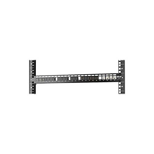 Tripp Lite 24-Port Keystone Blank Patch Panel RJ45, USB, HDMI, Cat5e/Cat6 Rackmount Shielded 1URM TAA