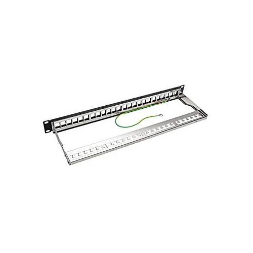 Tripp Lite 24-Port Keystone Blank Patch Panel RJ45, USB, HDMI, Cat5e/Cat6 Rackmount Shielded 1URM TAA