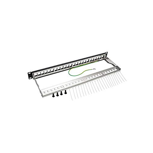 Tripp Lite 24-Port Keystone Blank Patch Panel RJ45, USB, HDMI, Cat5e/Cat6 Rackmount Shielded 1URM TAA