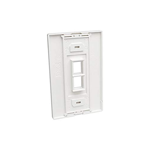 Tripp Lite N080-102 Single-Gang 2-Port Universal Keystone Wall Plate, Cat5/6/6a, USB, HDMI, DisplayPort, RCA, White