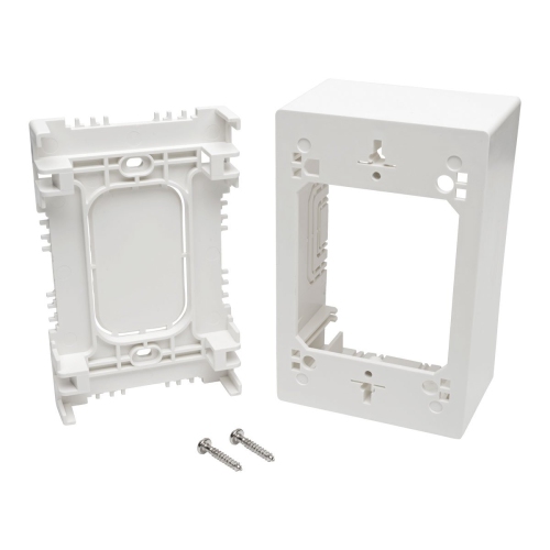 Tripp Lite N080-SMB1-WH Single-Gang Surface-Mount Junction Box, Wall Plate, White