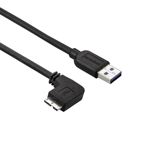 StarTech 0.5m Slim Left-Angle Micro USB 3.0 Cable - M/M - USB 3.1 Gen 1