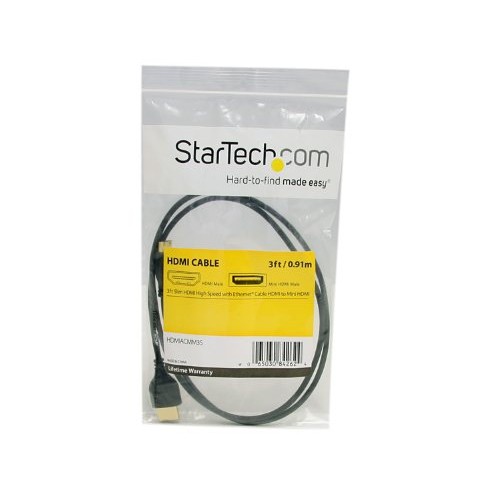 StarTech 3 ft Slim High Speed HDMI® to Mini HDMI Cable with Ethernet