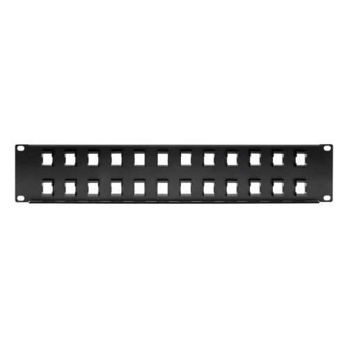 Tripp Lite Unshielded Blank Keystone/Multimedia Patch Panel 24-Port 2U Rack-Mount - Black -