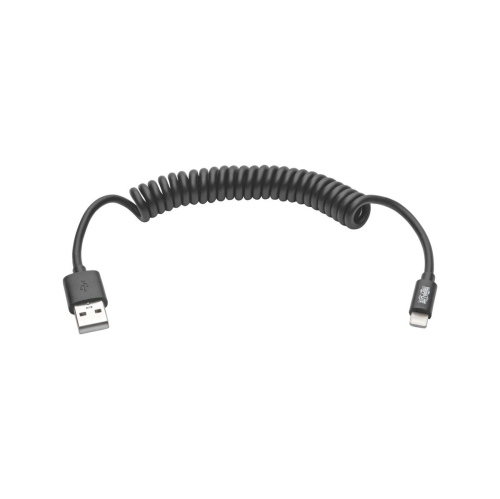 TRIPP LITE  USB Sync/charge Coiled Connector Blk4 Ft (M100-004Coil-Bk)