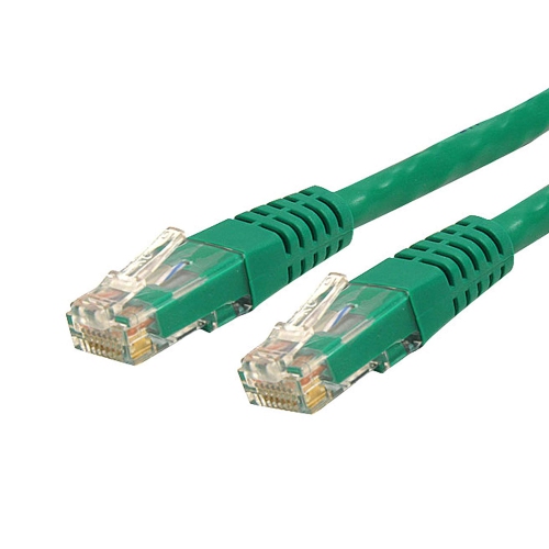 Cat6 Ethernet Cable - 10 ft - Green - Patch Cable - Molded Cat6 Cable - Network Cable - Ethernet Cord - Cat 6 Cable - 10ft