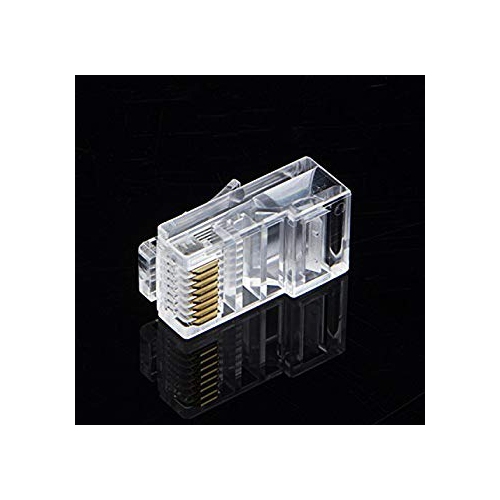 CableCreation 50-PACK Cat 5E RJ45 Connector 8P8C UTP Network Plug Transparent