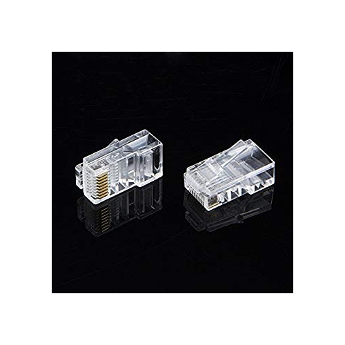 CableCreation 50-PACK Cat 5E RJ45 Connector 8P8C UTP Network Plug Transparent