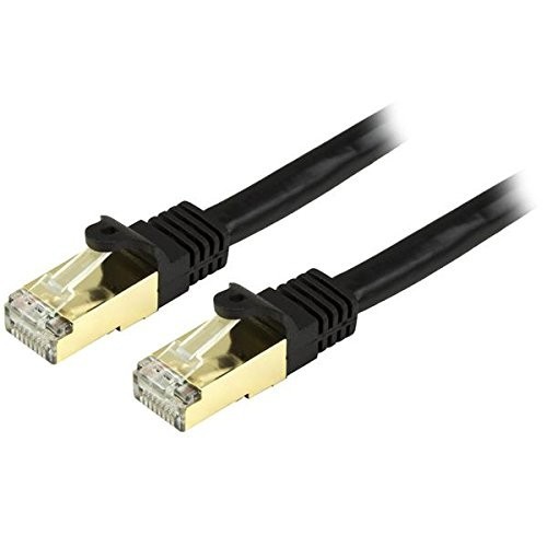 STARTECH  6In Black Cat6A / Cat 6A Shielded Ethernet Patch Cable 6 Inch