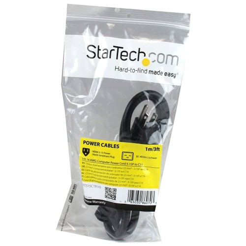 Startech 0.9m NEMA 5-15P/C19 Cable (PXT515C19143)