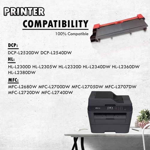4 High Yield Inkfirst® Compatible Toner Cartridge TN-660 TN660 Replacement for Brother TN-660 HL-L2300D HL-L2305W HL-L2320D