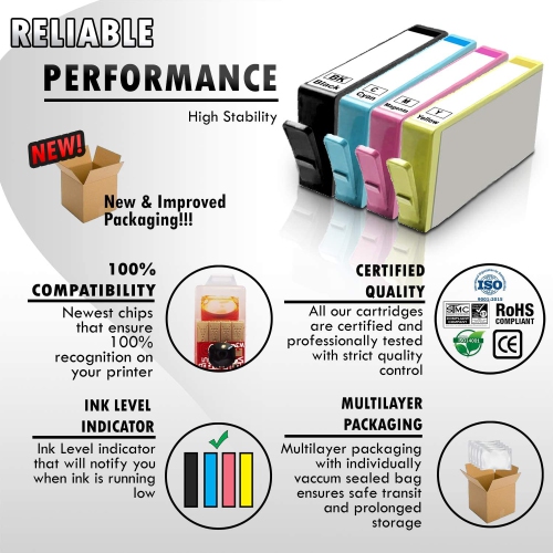 10 Inkfirst® High Yield Compatible Ink Cartridges replacement for HP 564 XL 564XL Photosmart 5510 5515 5520 6510 6520 6525