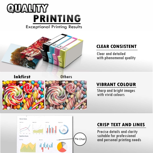 10 Inkfirst® High Yield Compatible Ink Cartridges replacement for HP 564 XL 564XL Photosmart 5510 5515 5520 6510 6520 6525