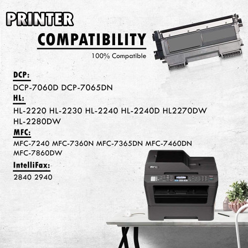 Inkfirst® Compatible Toner Cartridge TN-450 TN450 High Yield Replacement for Brother TN-450 DCP-7060D DCP-7065DN MFC-7360N