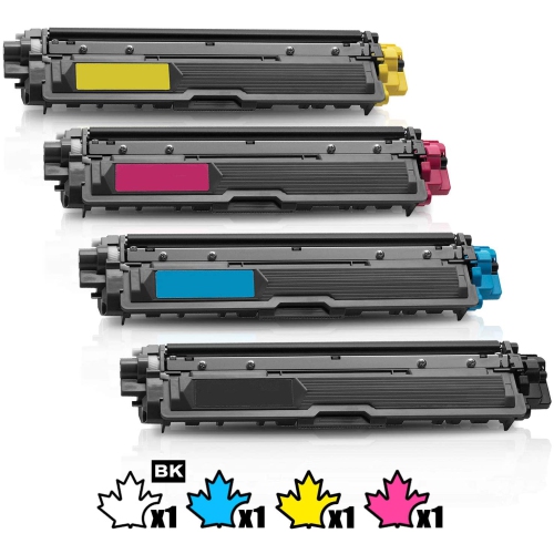 1 Set of 4 Inkfirst® Compatible Toner Cartridges TN221BK TN221C TN221M TN221Y TN225 Replacement for Brother TN221 TN225