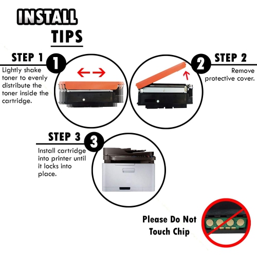 2 Inkfirst® Black Compatible Toner Cartridge CLT-K406S 406S Replacement for Samsung CLP-365 Xpress C460FW CLP-360 CLX-3305