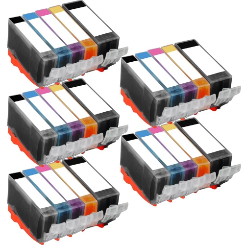 5 Set of 5 Inkfirst Compatible PGI-220 CLI-221 Ink Cartridges Replacement for Canon PGI220 CLI221 PIXMA iP3600 iP4600 iP4700