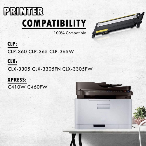 Inkfirst® Yellow Compatible Toner Cartridge CLT-Y406S 406S Replacement for Samsung CLP-360 CLP-365 CLX-3305 Xpress C410W