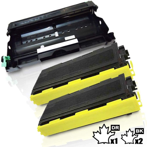3PK- Inkfirst® Compatible Toner Cartridge & Drum Unit TN-350 DR-350 Replacement for Brother TN350 DR350 2 toner + 1 drum