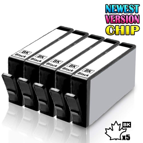 5 Inkfirst Compatible Black Ink Cartridges Replacement for HP 564 XL 564XL High Yield Officejet 4610 4620 4622 Deskjet 3070A