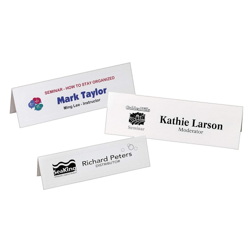 Avery Printable Large Tent Cards, Embossed, Two-Sided Printing, 3-1/2" x 11", 50 Cards (5309)