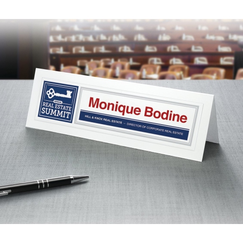 Avery Printable Large Tent Cards, Embossed, Two-Sided Printing, 3-1/2" x 11", 50 Cards (5309)