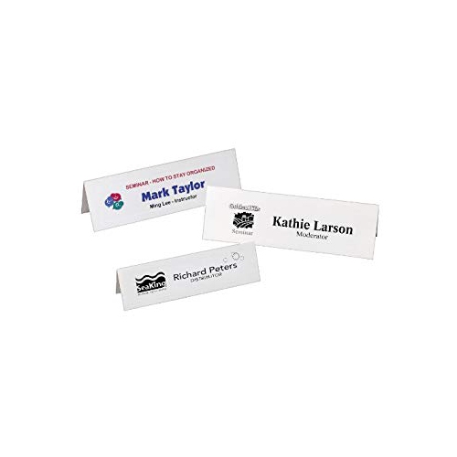 Avery Printable Large Tent Cards, Embossed, Two-Sided Printing, 3-1/2" x 11", 50 Cards (5309)