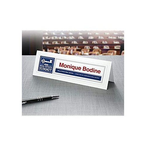 Avery Printable Large Tent Cards, Embossed, Two-Sided Printing, 3-1/2" x 11", 50 Cards (5309)