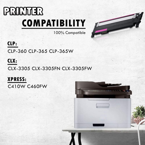 Inkfirst® Magenta Compatible Toner Cartridge CLT-M406S 406S Replacement for Samsung CLP-360 CLP-365 CLX-3305 Xpress C410W