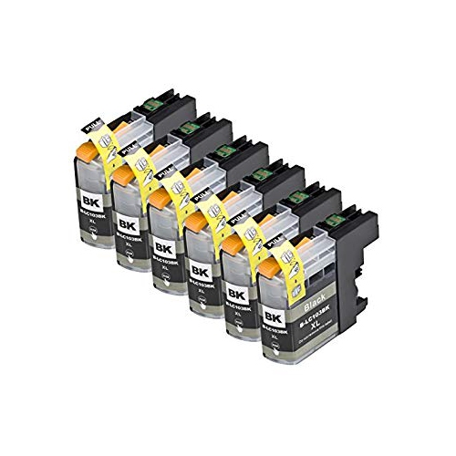 6 Pack Compatible Brother LC101 LC103 LC105 6 Black for use with Brother DCP-J152W MFC-J245 MFC-J285DW MFC-J4310DW MFC