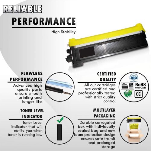 2 Inkfirst® Black Compatible Toner Cartridge TN210 TN-210 TN210 BK Replacement for Brother TN210 HL-3040CN HL-3070CW