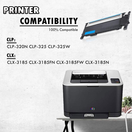 Inkfirst® Cyan Compatible Toner Cartridge CLP-320 C CLT-C407S 407S Replacement for Samsung CLP-320N CLP-325 CLX-3185