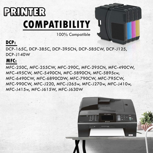 5 Set of 4 Inkfirst® CompatibleInk Cartridges Replacement for Brother LC61 MFC-J220 MFC-J265w MFC-J270w MFC-J410w MFC-J415w