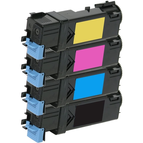 1 Set of 4 Inkfirst® High Yield Compatible Toner Cartridges 1320 Replacement for Dell 1320 1320c Black Cyan Magenta Yellow