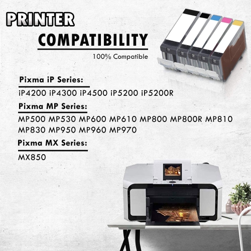 3 Set of 5 Inkfirst Compatible Ink Cartridges Replacement for Canon PGI-5 CLI-8 PGI5 CLI8 PIXMA MX850 iP4200 iP4300 iP4500