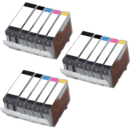 3 Set of 5 Inkfirst Compatible Ink Cartridges Replacement for Canon PGI-5 CLI-8 PGI5 CLI8 PIXMA MX850 iP4200 iP4300 iP4500