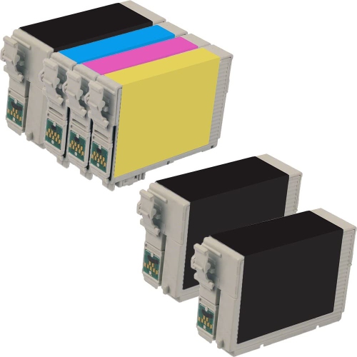 6 Inkfirst® Compatible 127 Ink Cartridges Replacement for Epson 127 High Capacity Stylus NX530 NX625 1Set + 2BK