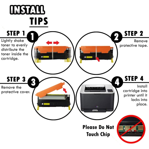 Inkfirst® Yellow Compatible Toner Cartridge CLP-320 Y CLT-Y407S 407S Replacement for Samsung CLP-320N CLP-325 CLX-3185