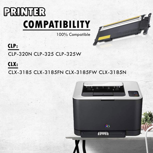 Inkfirst® Yellow Compatible Toner Cartridge CLP-320 Y CLT-Y407S 407S Replacement for Samsung CLP-320N CLP-325 CLX-3185