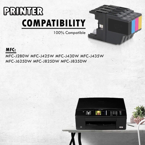 3 Set of 4 Inkfirst® Compatible Ink Cartridges LC71 LC75 Replacement for Brother LC71 LC75 MFC-J625DW MFC-J825DW