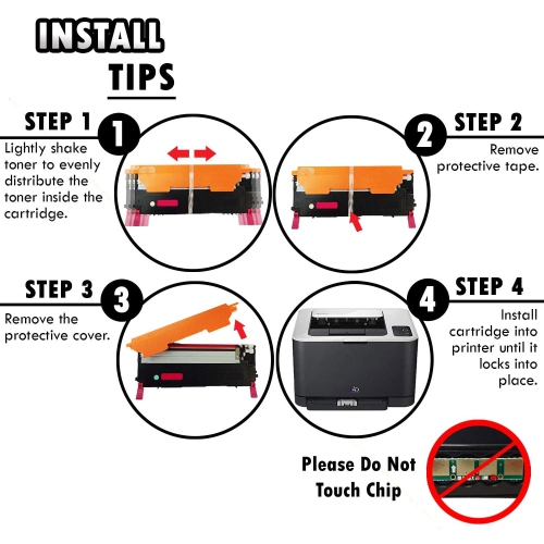 Inkfirst® Magenta Compatible Toner Cartridge CLP-320 M CLT-M407S 407S Replacement for Samsung CLP-320N CLP-325 CLX-3185