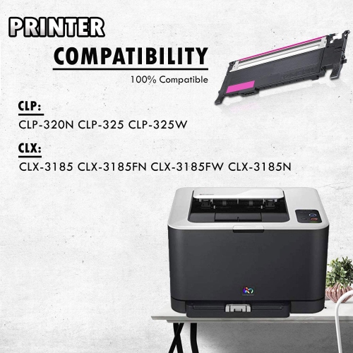Inkfirst® Magenta Compatible Toner Cartridge CLP-320 M CLT-M407S 407S Replacement for Samsung CLP-320N CLP-325 CLX-3185