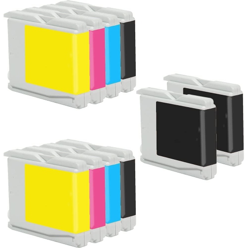 10 Inkfirst® Compatible Ink Cartridges LC51BK LC51C LC51M LC51Y Replacement for Brother LC51 IntelliFax 1360 1860C 2SET+2BK