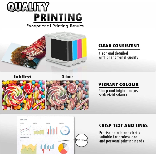 10 Inkfirst® Compatible Ink Cartridges LC51BK LC51C LC51M LC51Y Replacement for Brother LC51 IntelliFax 1360 1860C 2SET+2BK