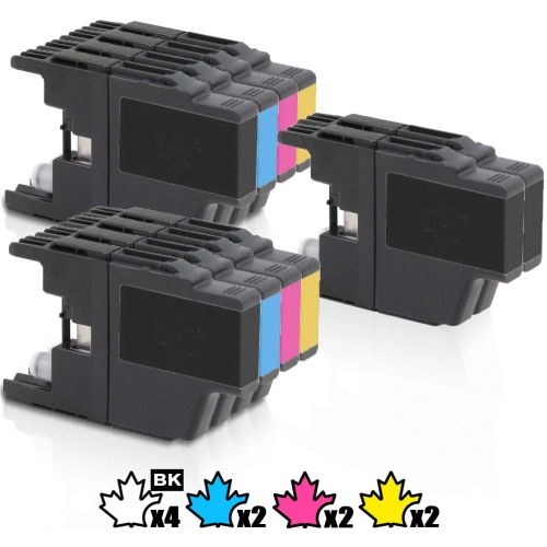 10 Inkfirst® Compatible Ink Cartridges LC71 LC75 Replacement for Brother LC71 LC75 MFC-J425W MFC-J430W MFC-J435W 2SET+2BK