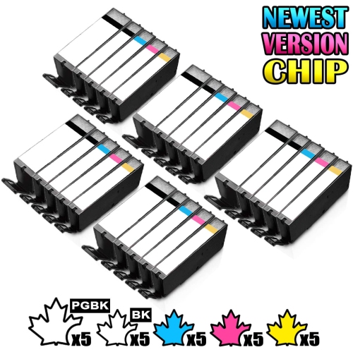 5 Set of 5 Inkfirst Compatible PGI-250XL CLI-251XL PGI-250 CLI-251 Ink Cartridges Replacement for Canon PGI250XL CLI251XL