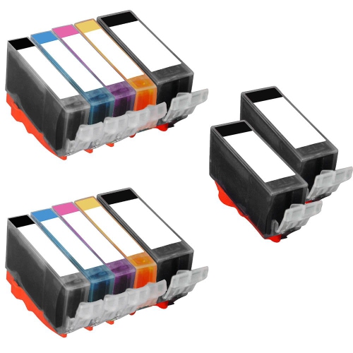 12 Inkfirst Compatible PGI-220 CLI-221 Ink Cartridges Replacement for Canon PGI220 CLI221 PIXMA iP3600 iP4600 2SET+2PGI
